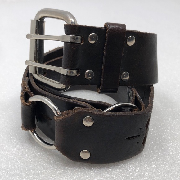 Hipwear Accessories - HIPWear Belt Brown Perferated Segmented Italian Leather Size Medium